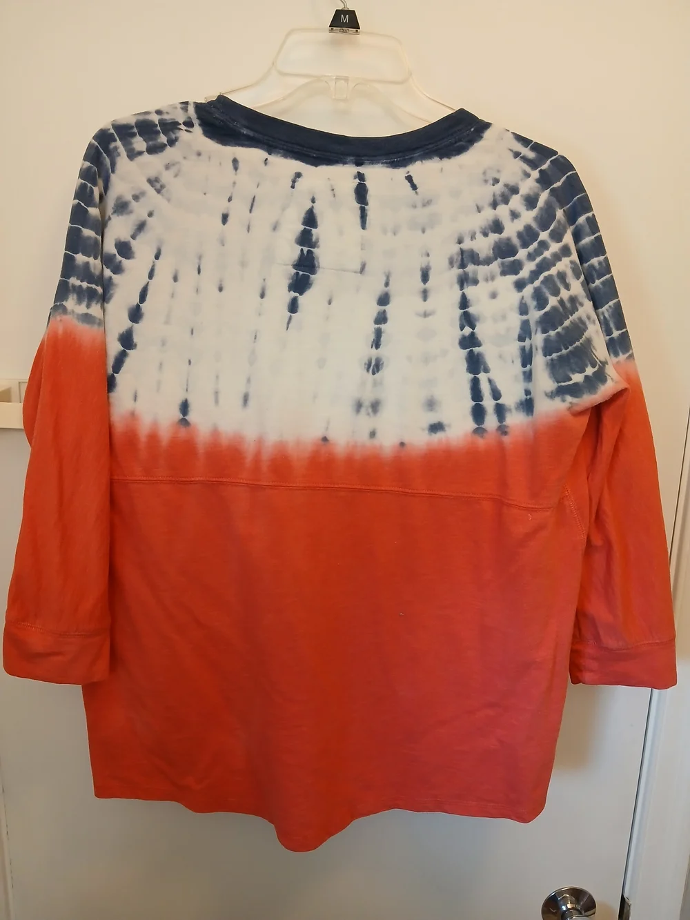 Sonoma Tie-Dye Crewneck Top - Navy, White & Coral